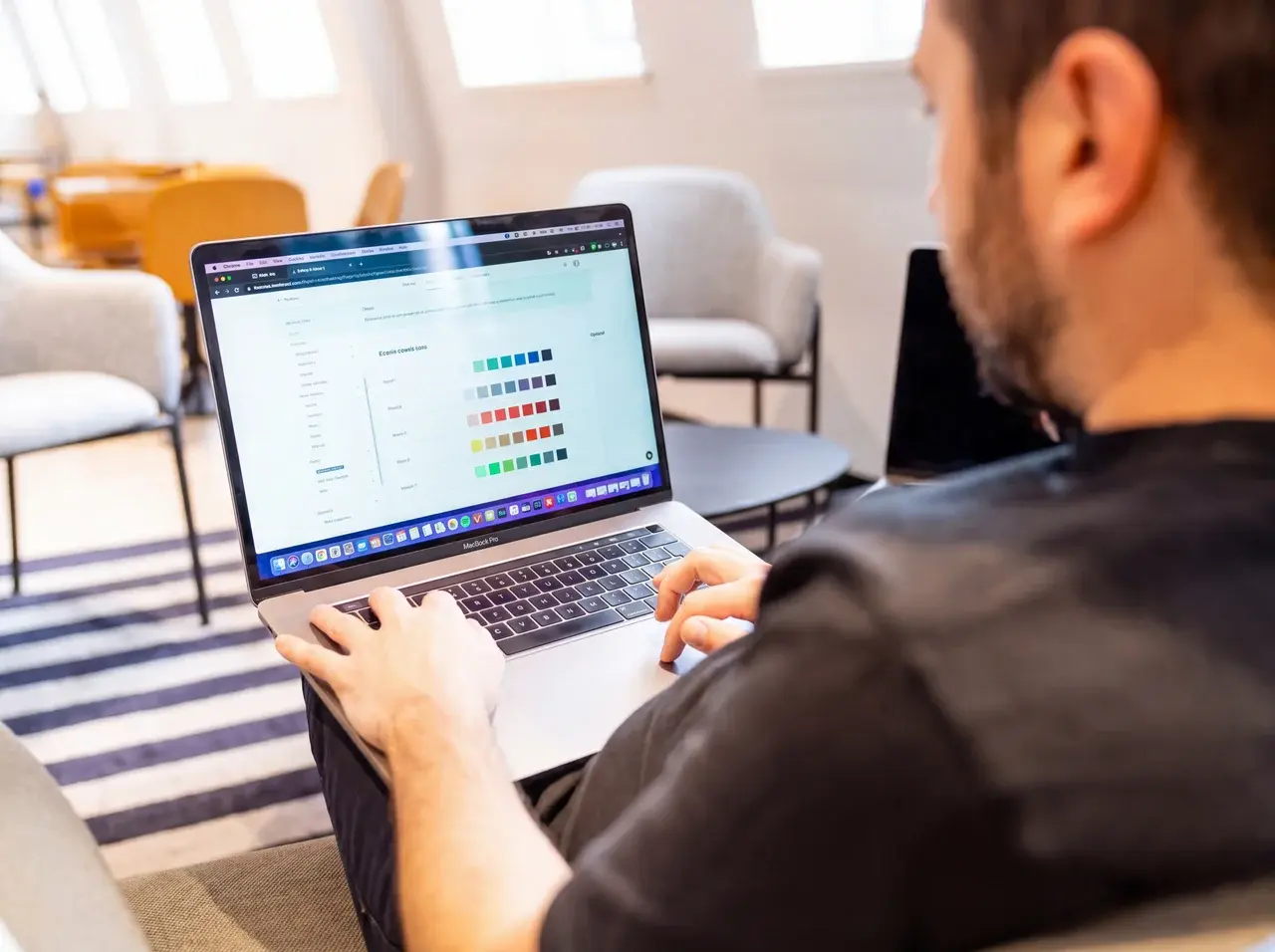 Brand color palette and identity design session at KaniE Concepts